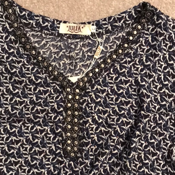 Cotton dress with drawstring waist - Picture 2 of 5